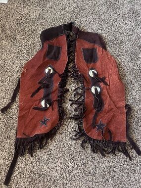 Kids Western Cowboy Costume Chaps - Brown